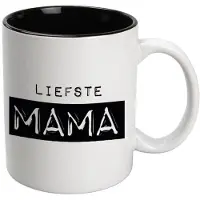 Paper Dreams Mok Black & White - Mama Wit wit Keramiek Beker