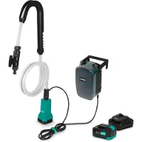 Vonroc Accu Regentonpomp 20V - 80W - 1800 l/u - 1,75 bar | Incl. 4.0Ah accu en snellader