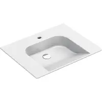 GSI Community Keramische wastafel 70x55cm, zonder overloop, wit ExtraGlaze
