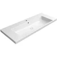 GSI Norm Keramische wastafel 120x50cm, wit ExtraGlaze