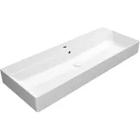 GSI Kube X Keramische wastafel 120x47cm, wit ExtraGlaze