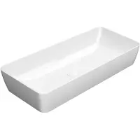 GSI Nubes Keramische opbouwwastafel 80x40cm, wit ExtraGlaze