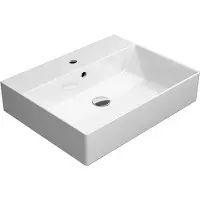 GSI Kube X Color Keramische wastafel 60x47cm, geslepen onderrand, mat wit