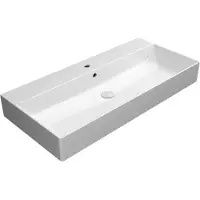 GSI Kube X Keramische wastafel 100x47cm, geslepen onderrand, wit ExtraGlaze