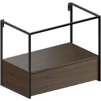 GSI Pura Wastafelframe 102,6x46cm, mat zwart/noten