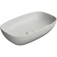 GSI Nubes Keramische wastafel op de plaat 60x38cm, mat cenere
