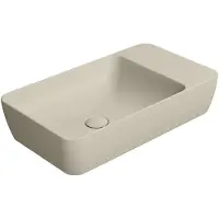 GSI Modo Keramische opbouwwastafel 60x35cm, zonder kraangat, mat creta