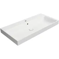 GSI Nubes Keramische wastafel 100x50cm, mat wit