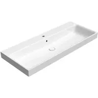 GSI Nubes Keramische wastafel 120x50cm, geslepen onderrand, wit ExtraGlaze