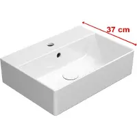 GSI Kube X Keramische wastafel 50x37cm, wit ExtraGlaze