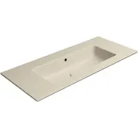 GSI Pura Keramische wastafel Slim 102x46cm, zonder kraangat, mat creta