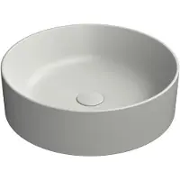 GSI Kube X Color Keramische waskom, Ø45cm, mat cenere