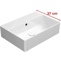 GSI Kube X Keramische wastafel 50x37cm, zonder kraangat, wit ExtraGlaze