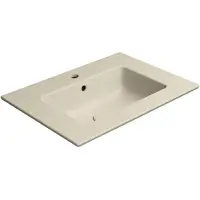 GSI Pura Keramische wastafel Slim 62x46cm, mat creta
