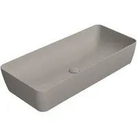 GSI Nubes Keramische opbouwwastafel 80x40cm, mat tortora