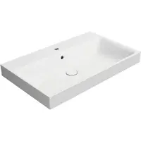GSI Nubes Keramische wastafel 80x50cm, mat wit