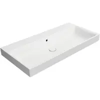 GSI Nubes Keramische wastafel 100x50cm, zonder kraangat, mat wit