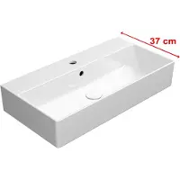 GSI Kube X Keramische wastafel 70x37cm, wit ExtraGlaze