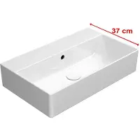 GSI Kube X Keramische wastafel 60x37cm, zonder kraangat, wit ExtraGlaze