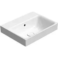 GSI Nubes Keramische wastafel 50x40cm, zonder kraangat, wit ExtraGlaze