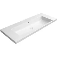 GSI Norm Keramische wastafel 120x50cm, zonder kraangat, wit ExtraGlaze