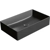 GSI Kube X Color Keramische opbouwwastafel 60x37cm, mat zwart
