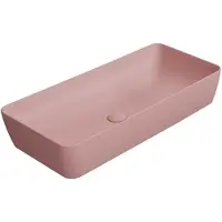GSI Nubes Keramische opbouwwastafel 80x40cm, mat blush
