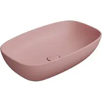 GSI Nubes Keramische wastafel op de plaat 60x38cm, mat blush