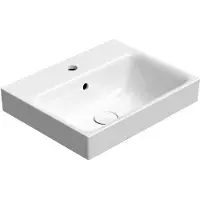 GSI Nubes Keramische wastafel 50x40cm, geslepen onderrand, wit ExtraGlaze