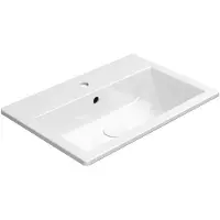 GSI Kube X Keramische wastafel 58,5x40,5cm, inbouw, wit ExtraGlaze