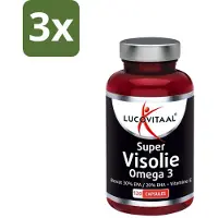 Lucovitaal 3 x - Visolie - Super Omega 3 - 120 Capsules - Visolie - Omega 3 - EPA - DHA - Vitamine E