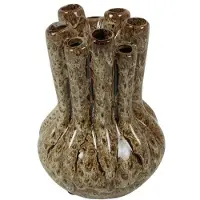 Countryfield Vaas bruin aardewerk H14x20cm bruin Aardewerk Vaas