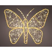 Lumineo Verlichte Figuur Vlinder H30cm Goud goud Metaal Kerstverlichting