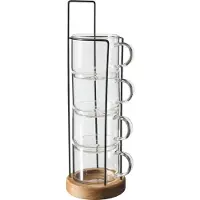 Excellent houseware Drinkglas Set Op Standaard Transparant transparant Glas