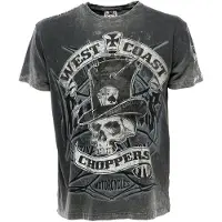 West Coast Choppers Cash Only Short Sleeve T-shirt Grijs 3XL Man