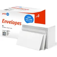 Print24 NIEUW: Enveloppen zonder venster, DIN Lang, onbedrukt, 1000 stuks