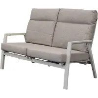 AVH-Collectie Vegas 2-zitsbank verstelbaar aluminium latte
