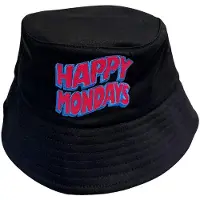 Rock Off Happy Mondays - Wavy Logo Bucket hat / Vissershoed - L/XL - Zwart