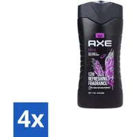Axe 4 x – Douchegel – Excite – 250 ml - Douchegel - Frisheid - Geur - Mannelijke Geur - Excite