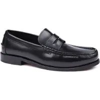 Suitable Penny Loafers Leer Zwart