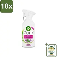 Air Wick 10 x Pure - Luchtverfrisser Spray - Essentiële Oliën - Lavendel - 250ml - Grootverpakking - Luchtverfrisser - Lavendel - Essentiële Oliën - Ontspanning - Sfeer
