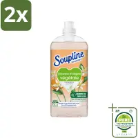 Soupline - Wasverzachter - Oranjebloesem - 52 Wasbeurten - 1.3L - Voordeelverpakking - 2 stuks - Wasverzachter - Plantaardige wasverzachter