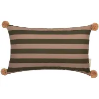 Nobodinoz Majestic Rechthoekig Kussen 46x27cm Green Taupe Stripes*