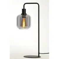 Pronto Wonen Tafellamp Peglio glas smoke zwart 1-lichts