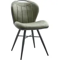 Pronto Wonen Eetkamerstoel Tantini - Groen - Stof - 4 Poten -