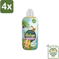 Robijn Collections - Wasverzachter - Kokos - 1,25L - 50 Wasbeurten - Voordeelverpakking - 4 stuks - Zachte was - Frisse was
