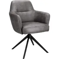 Pronto Wonen Eetkamerstoel Balestro - Grijs - stof - Spinpoot -