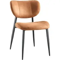 Pronto Wonen Eetkamerstoel Gomba - Bruin - Stof - Frame -