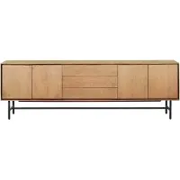 Pronto Wonen Dressoir Belvio - Houtfineer - Bruin - 240 cm breed -