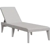 vidaXL Ligbed 186x60x29 cm polypropeen grijs